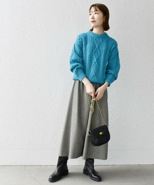 SHIPS for women / シップスウィメン ニット・セーター | 【SHIPS any別注】Oldderby Knitwear: ケーブル クルーネック ニット | 詳細15