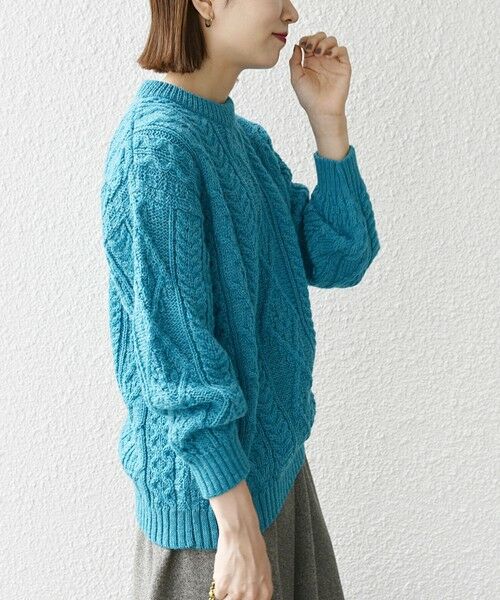 SHIPS for women / シップスウィメン ニット・セーター | 【SHIPS any別注】Oldderby Knitwear: ケーブル クルーネック ニット | 詳細13