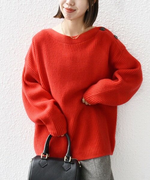 SHIPS / シップス ニット・セーター | SHIPS any: AQUA カシミヤ ミックス ボートネック ニット プルオーバー | 詳細8