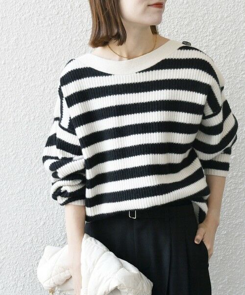 SHIPS / シップス ニット・セーター | SHIPS any: AQUA カシミヤ ミックス ボートネック ニット プルオーバー | 詳細18