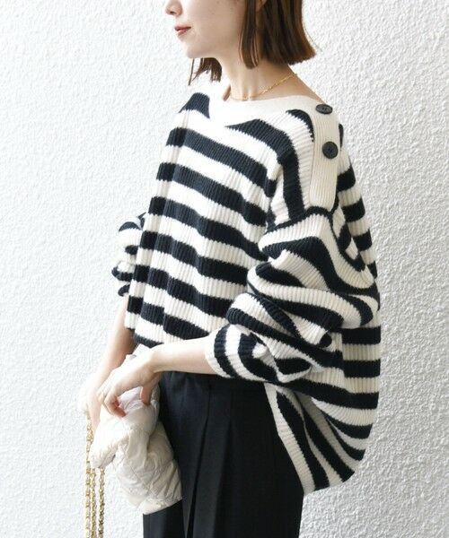 SHIPS / シップス ニット・セーター | SHIPS any: AQUA カシミヤ ミックス ボートネック ニット プルオーバー | 詳細19