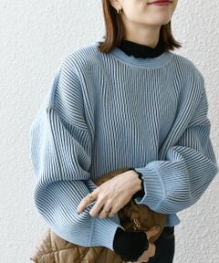 SHIPS / シップス ニット・セーター | SHIPS any:〈手洗い可能〉カラー リブ ショート ニット プルオーバー