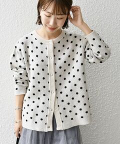 SHIPS / シップス カーディガン・ボレロ | SHIPS any: ドット ジャカード スナップ カーディガン