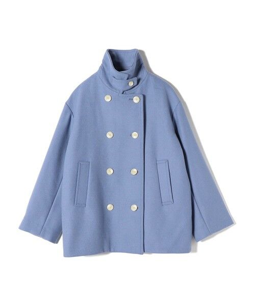 低価格 ビスコンティ鮮やか青紫色コート 11号 ロングコート 