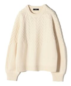 SHIPS / シップス ニット・セーター | SHIPS Colors:〈手洗い可能〉ケーブル ボリュームスリーブ ニット