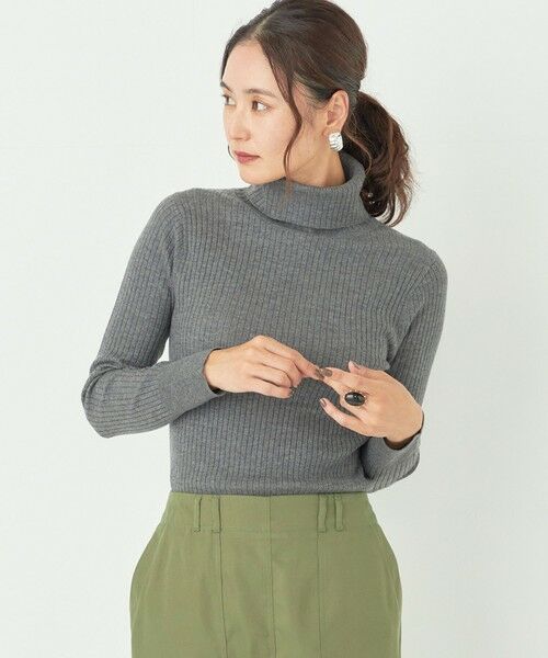 SHIPS for women / シップスウィメン ニット・セーター | SHIPS Colors:〈手洗い可能〉14G リブ タートルネック ニット | 詳細30