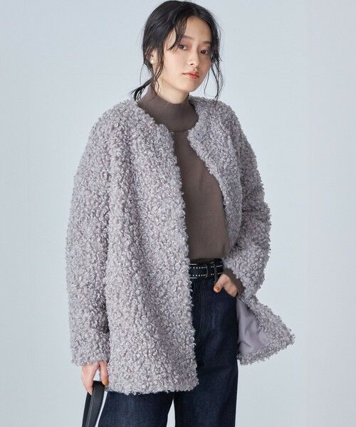 SHIPS / シップス その他アウター | SHIPS Primary Navy Label:カルガン ノーカラー ブルゾン | 詳細3