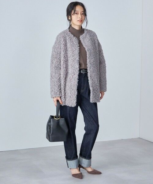 SHIPS / シップス その他アウター | SHIPS Primary Navy Label:カルガン ノーカラー ブルゾン | 詳細7