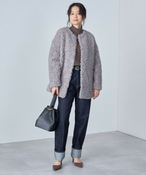 SHIPS / シップス その他アウター | SHIPS Primary Navy Label:カルガン ノーカラー ブルゾン | 詳細8