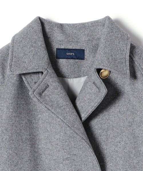 SHIPS / シップス ピーコート | 【WEB限定】〈手洗い可能〉ウール ライク ジャージー メルトン 2WAY Pコート | 詳細30