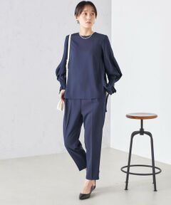 SHIPS / シップス シャツ・ブラウス（半袖以外） | 〈手洗い可能〉キャンディ スリーブ ブラウス × パンツ セットアップ