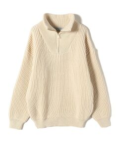 OLDDERBY KNITWEAR:リブ ジップ プルオーバー