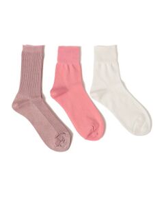 【SHIPS別注】【PINK RIBBONチャリティー】Piedi Nudi:パック ソックス