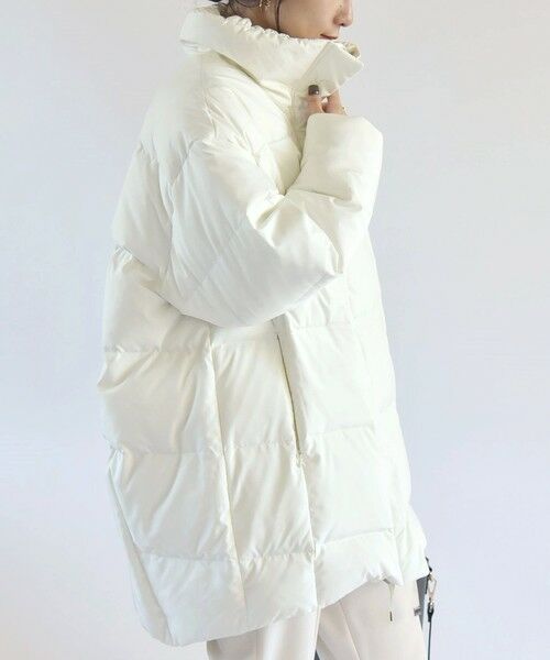 感謝価格】 Theory ベージュ M スタンドカラーダウンコート PUFFER ST