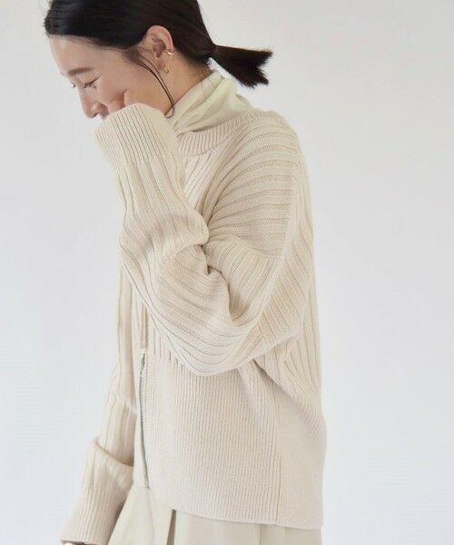 SHIPS / シップス カーディガン・ボレロ | quaranciel:〈手洗い可能〉ファインウール ダブルジップ リブ ニット カーディガン | 詳細9