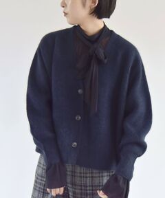 SHIPS / シップス カーディガン・ボレロ | quaranciel: フォックス ミックス アゼ Vネック カーディガン