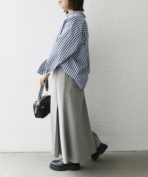 SHIPS / シップス ミニ・ひざ丈スカート | 《一部追加予約》SHIPS any: エア ニードル タック ミディ スカート | 詳細3