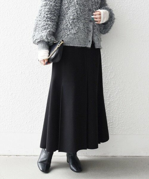 SHIPS / シップス ミニ・ひざ丈スカート | 《一部追加予約》SHIPS any: エア ニードル タック ミディ スカート | 詳細19