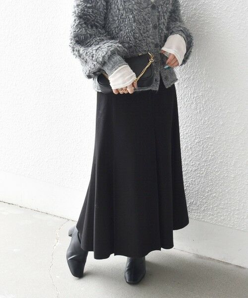 SHIPS / シップス ミニ・ひざ丈スカート | 《一部追加予約》SHIPS any: エア ニードル タック ミディ スカート | 詳細24