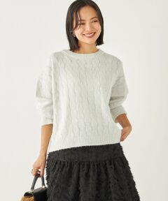 SHIPS / シップス ニット・セーター | SHIPS Colors:〈手洗い可能〉スパンコール ラメ 柄編み ニット◇