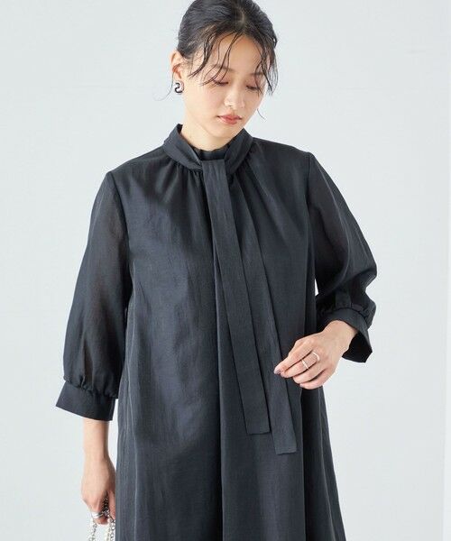 SHIPS for women / シップスウィメン ロング・マキシ丈ワンピース | 〈結婚式・パーティ〉【SHIPS別注】kaene:2WAY ボウタイ ロング ワンピース | 詳細10