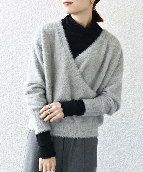 SHIPS / シップス ニット・セーター | SHIPS any:〈手洗い可能〉フェザーヤーン カシュクール ニット プルオーバー | 詳細11