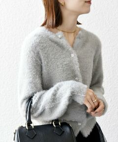 SHIPS / シップス カーディガン・ボレロ | SHIPS any:〈手洗い可能〉フェザーヤーン ビジューボタン カーディガン