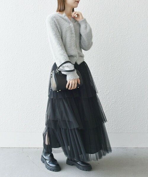 SHIPS / シップス カーディガン・ボレロ | SHIPS any:〈手洗い可能〉フェザーヤーン ビジューボタン カーディガン | 詳細11