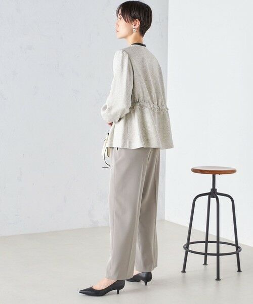 SHIPS for women / シップスウィメン ノーカラージャケット | ウエスト リボン 羽織 ジャケット 24SS ◇ | 詳細14