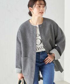 SHIPS / シップス その他アウター | 配色 リバーシブル ノーカラー コート ◇