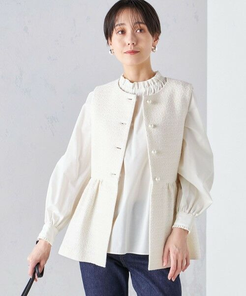 SHIPS for women / シップスウィメン ベスト | 〈セレモニー対応可〉スラブ ツイード ジレ（セットアップ対応）24SS ◇ | 詳細4