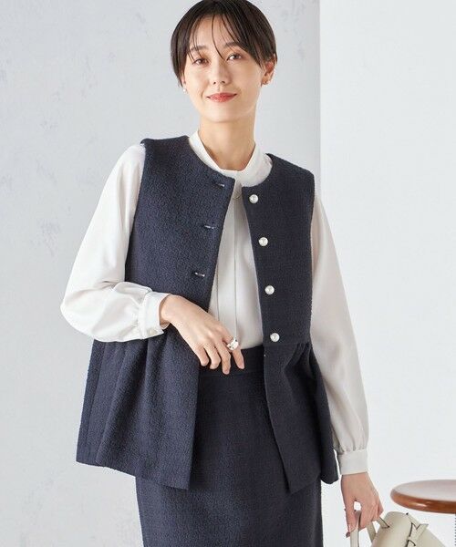 SHIPS for women / シップスウィメン ベスト | 〈セレモニー対応可〉スラブ ツイード ジレ（セットアップ対応）24SS ◇ | 詳細20