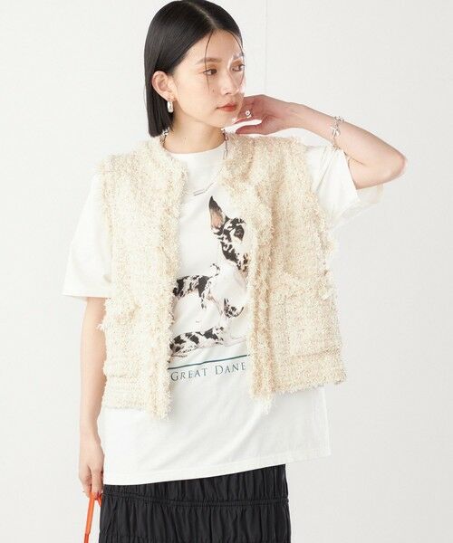 【美品】ベラ　VELLA ツイード　ホワイトアイボリー　セットアップファッション