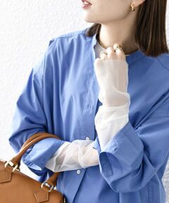 SHIPS / シップス カットソー | SHIPS any:〈洗濯機可能〉レイヤード スリーブメッシュ プルオーバー