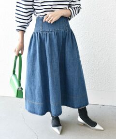 SHIPS / シップス デニムスカート | SHIPS any: デニム ギャザー スカート［SHIPS any DENIM］
