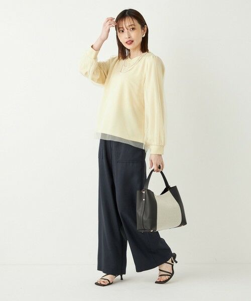 SHIPS for women / シップスウィメン ハンドバッグ | SHIPS Colors:キャンバス コンビ 2WAY バッグ | 詳細8