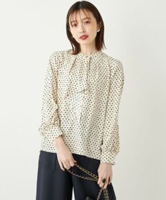 SHIPS / シップス シャツ・ブラウス | SHIPS Colors:〈洗濯機可能〉幾何ドット ボウタイ ブラウス