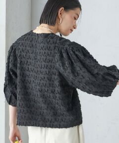 《予約》〈手洗い可能〉ジオメタリック カット ジャカード ブラウス 24SS ◆