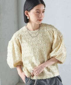 《予約》〈手洗い可能〉ジオメタリック カット ジャカード ブラウス 24SS ◆