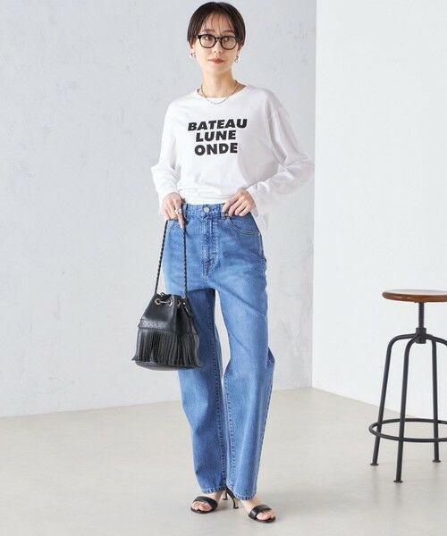 SHIPS for women / シップスウィメン Tシャツ | ローズ ペトール ロング スリーブ プリント TEE | 詳細25