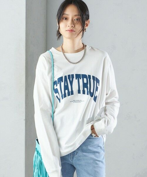 SHIPS for women / シップスウィメン カットソー（半袖以外） | 【SHIPS別注】81BRANCA:ロゴ ロングスリーブ TEE | 詳細8