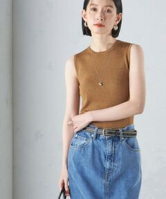 《一部追加予約》〈手洗い可能〉ラメ ノースリーブ ニット 24SS ◆