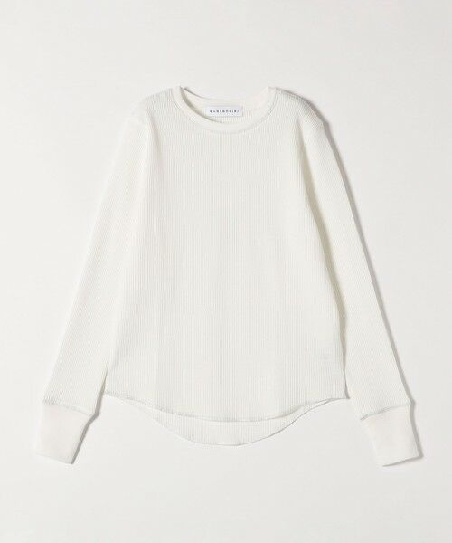 SHIPS for women / シップスウィメン Tシャツ | quaranciel:〈洗濯機可能〉ワッフル クルーネック ラウンドヘム カットソー | 詳細14
