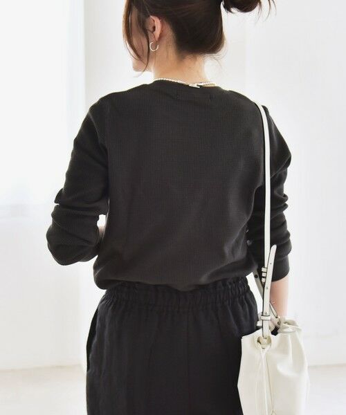 SHIPS for women / シップスウィメン Tシャツ | quaranciel:〈洗濯機可能〉ワッフル クルーネック ラウンドヘム カットソー | 詳細29