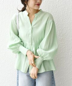 SHIPS / シップス シャツ・ブラウス | SHIPS any:〈洗濯機可能〉楊柳 シアー ヨーク ギャザー ボリューム スリーブ シャツ