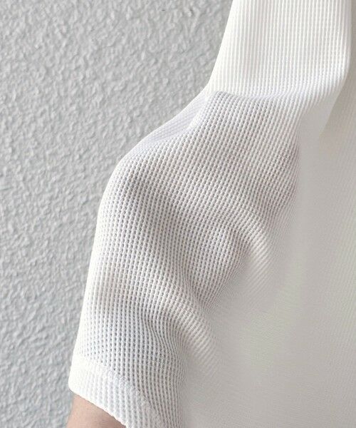 SHIPS / シップス カットソー（半袖以外） | SHIPS any:〈洗濯機可能〉ワッフル  レースアップ ラウンドヘム プルオーバー | 詳細11