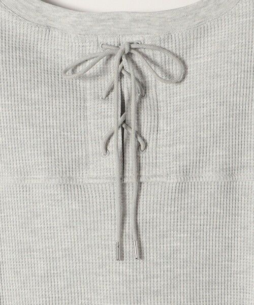 SHIPS / シップス カットソー（半袖以外） | SHIPS any:〈洗濯機可能〉ワッフル  レースアップ ラウンドヘム プルオーバー | 詳細22