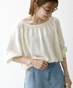 SHIPS / シップス ニット・セーター | SHIPS any:〈手洗い可能〉テープヤーン バックリボン ニット プルオーバー