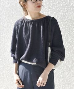 SHIPS / シップス ニット・セーター | SHIPS any:〈手洗い可能〉テープヤーン バックリボン ニット プルオーバー