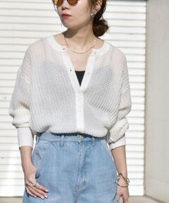 SHIPS / シップス カーディガン・ボレロ | SHIPS any:〈手洗い可能〉シアー リンクス 2WAY ニット カーディガン